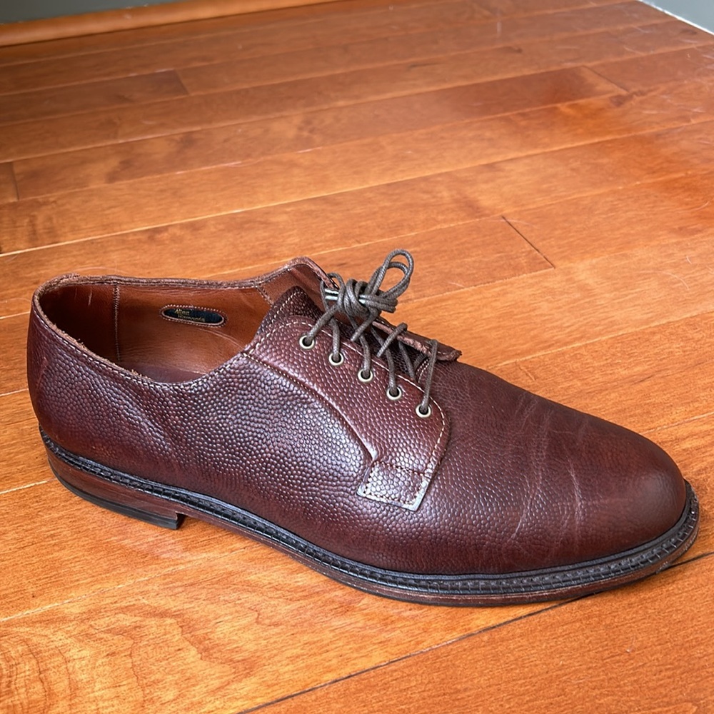 Allen Edmonds Gridiron 4103 Derby Brown Football Grain Leather Size 12 Men Shoes - Picture 5 of 11